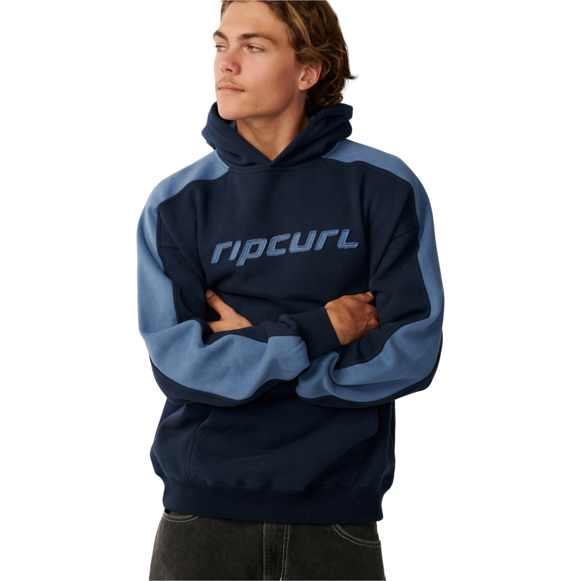 2026 Rip Curl Mens Archive Panel Hoodie 0CHMFL - Dark Navy